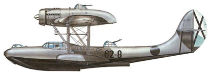 Cant Z. 501 Seagull with the colours of Spain and based in Majorca on 1939